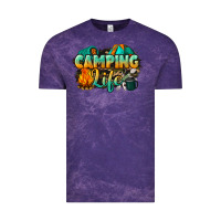 Cloud Purple camping life Vintage Tee - NancyCooperArtShop