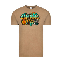Vintage Coffee camping life Vintage Tee - NancyCooperArtShop