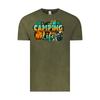 Vintage Olive camping life Vintage Tee - NancyCooperArtShop