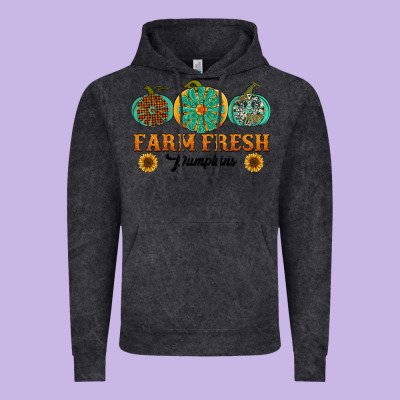 Orange Glitter Pumpkin Vintage Hoodie Designed By Nancycooperartshop