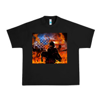 Black western firefighters Urban Heavy Tee - MaliasSmallBusiness