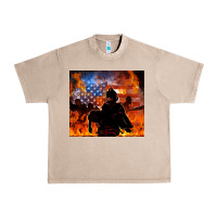 French Oak western firefighters Urban Heavy Tee - MaliasSmallBusiness