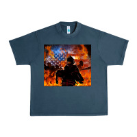 Midnight Navy western firefighters Urban Heavy Tee - MaliasSmallBusiness
