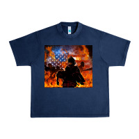 Navy western firefighters Urban Heavy Tee - MaliasSmallBusiness