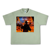 Oil Green western firefighters Urban Heavy Tee - MaliasSmallBusiness