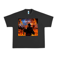 Pigment Black western firefighters Urban Heavy Tee - MaliasSmallBusiness