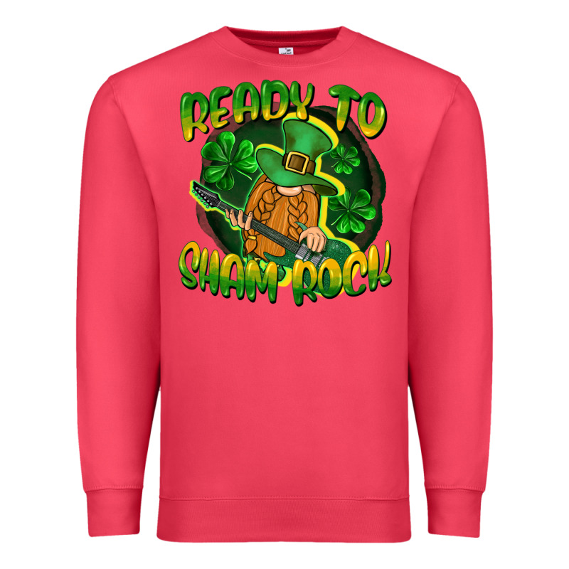 Ready To Sham Rock St. Patrick's Day Premium Sweatshirt by CowGirlArtShop | Teevron