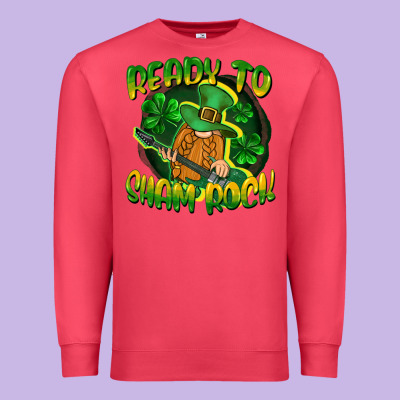 Ready To Sham Rock St. Patrick's Day Premium Sweatshirt Designed By Cowgirlartshop