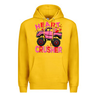 Lemon Heart crusher pink monster truck Valentine's Day Premium Hoodie - HowdyJamesFarm