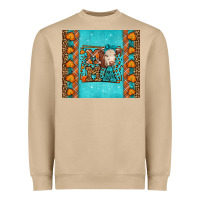 Mushroom Western Fall Cow Mama Heavyweight Sweatshirt - LillyAllenDesigns