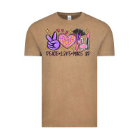 Vintage Coffee peace love make up Vintage Tee - MaliasSmallBusiness