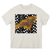 Cream racing glitter leopard Heavy Core Tee - JahusDesignShop