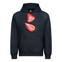 Navy strawberries 1 Urban Hoodie - BundleAndBundleShop