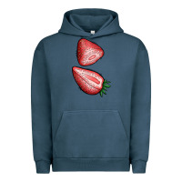 Pigment Midnight Navy strawberries 1 Urban Hoodie - BundleAndBundleShop