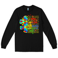 Black always unique totally intelligent sometimes myster Long Sleeve Tee - LillyAllenDesigns