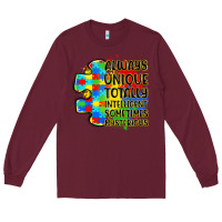 Burgundy always unique totally intelligent sometimes myster Long Sleeve Tee - LillyAllenDesigns