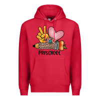 Cardinal peace love preschool Premium Hoodie - JahusDesignShop
