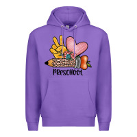 Purple peace love preschool Premium Hoodie - JahusDesignShop