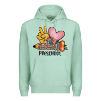Seafoam peace love preschool Premium Hoodie - JahusDesignShop
