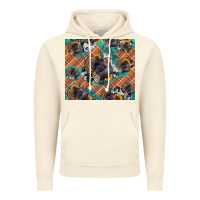 Vintage Artic Thanksgiving Turkey sunflower turquoise Vintage Hoodie - NancyCooperArtShop