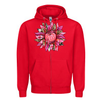 Red breast cancer sunflower Zipper Hoodie - texasbilliewilder