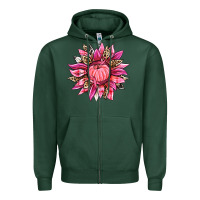 Sports Green breast cancer sunflower Zipper Hoodie - texasbilliewilder