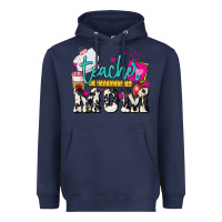Navy Teacher Mom Mother's Day Heavyweight Hoodie - HowdyJamesFarm
