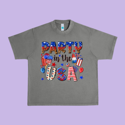 Party In The Usa Urban Heavy Tee Designed By Nancycooperartshop