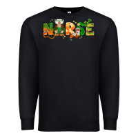 Black St. Patrick's Day Nurse with gnome Premium Sweatshirt - HowdyJamesFarm