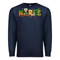 Navy St. Patrick's Day Nurse with gnome Premium Sweatshirt - HowdyJamesFarm