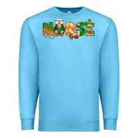Ocean Blue St. Patrick's Day Nurse with gnome Premium Sweatshirt - HowdyJamesFarm