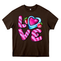 Chocolate Brown love with strawberry candy Heavy Core Tee - AdoDesignShop