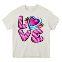 Cream love with strawberry candy Heavy Core Tee - AdoDesignShop