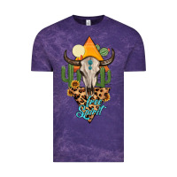 Cloud Purple free spirit bull skull Vintage Tee - MaliasSmallBusiness