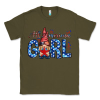 Army Green all american girl with gnome Classic Tee - NancyCooperArtShop