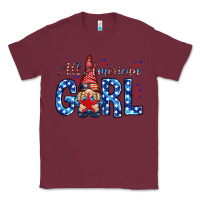 Burgundy all american girl with gnome Classic Tee - NancyCooperArtShop