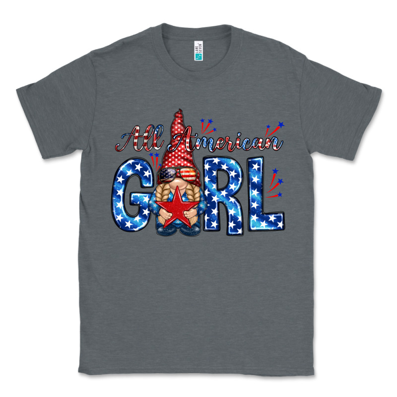 All American Girl With Gnome Classic Tee by NancyCooperArtShop | Teevron
