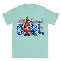 Seafoam all american girl with gnome Classic Tee - NancyCooperArtShop