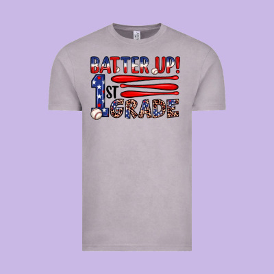 Batter Up 1st Grade Vintage Tee Designed By Jahusdesignshop