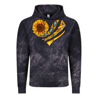Cloud Black Childhood Cancer Awareness heart Vintage Hoodie - NancyCooperArtShop