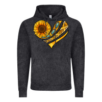 Vintage Black Childhood Cancer Awareness heart Vintage Hoodie - NancyCooperArtShop