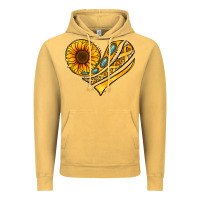 Vintage Mustard Childhood Cancer Awareness heart Vintage Hoodie - NancyCooperArtShop