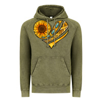 Vintage Olive Childhood Cancer Awareness heart Vintage Hoodie - NancyCooperArtShop