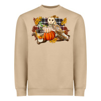 Mushroom Fall Barn Owl Heavyweight Sweatshirt - LillyAllenDesigns
