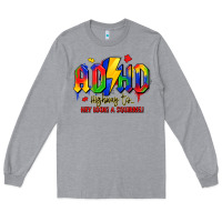 Heather Grey adhd awareness Long Sleeve Tee - LillyAllenDesigns