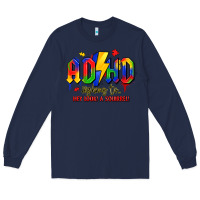 Navy adhd awareness Long Sleeve Tee - LillyAllenDesigns