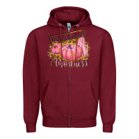 Burgundy breast cancer awareness Zipper Hoodie - texasbilliewilder