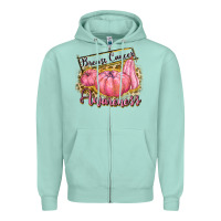 Seafoam breast cancer awareness Zipper Hoodie - texasbilliewilder