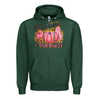 Sports Green breast cancer awareness Zipper Hoodie - texasbilliewilder