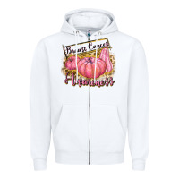 White breast cancer awareness Zipper Hoodie - texasbilliewilder